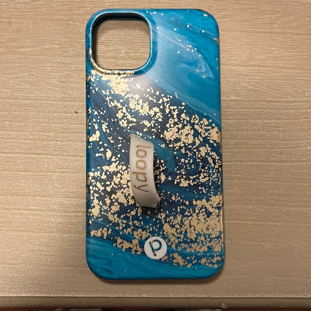 Loopy Jasper Teal Gold Flex Phone Case IPhone 13